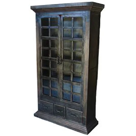 Pistashio Traditional 2-Door 3-Drawer Bookcase